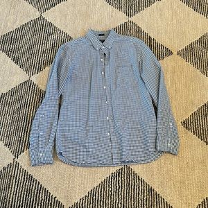 J. crew Oxford Cloth Slim Gingham Shirt